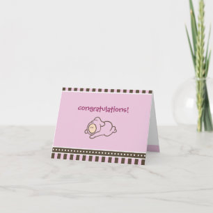 Congratulations card for new baby girl