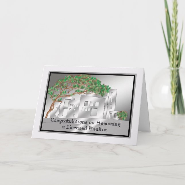 Congratulations Card for New Licensed Realtor (Front)