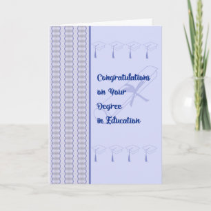 Congratulations Card on a Degree in Education