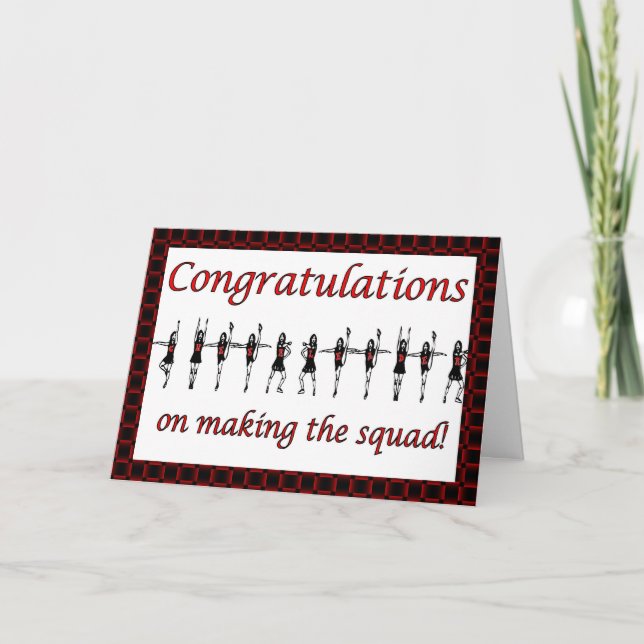 Congratulations Cheerleader squad cheer team Card (Front)