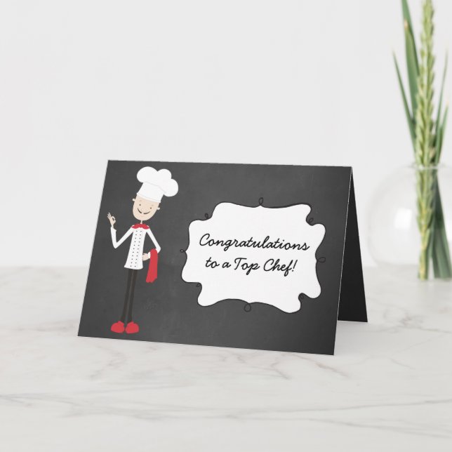 Congratulations Chef Cook Graduation Greeting Card (Front)