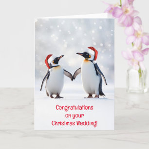Congratulations Christmas Holiday Wedding Card