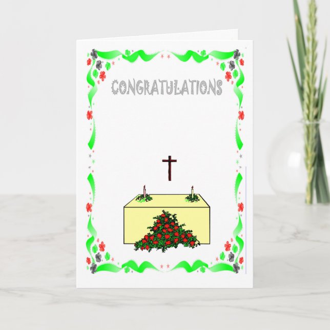 Congratulations,  Church Card (Front)