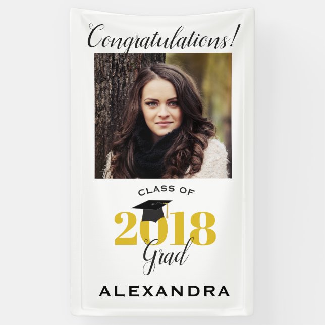 Congratulations Class of 2018 Graduate Photo Banner (Vertical)