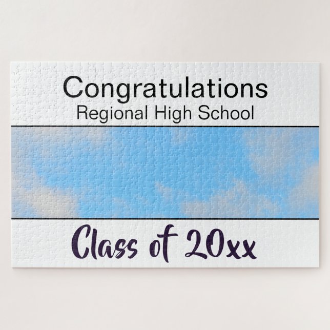 Congratulations Class of 2020 Photo Template Jigsaw Puzzle (Horizontal)