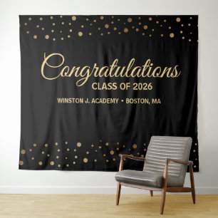 Congratulations Class of 2024 backdrop graduation Tapestry