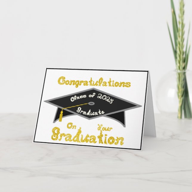 Congratulations Class of 2025 Graduate Graduation Card (Front)