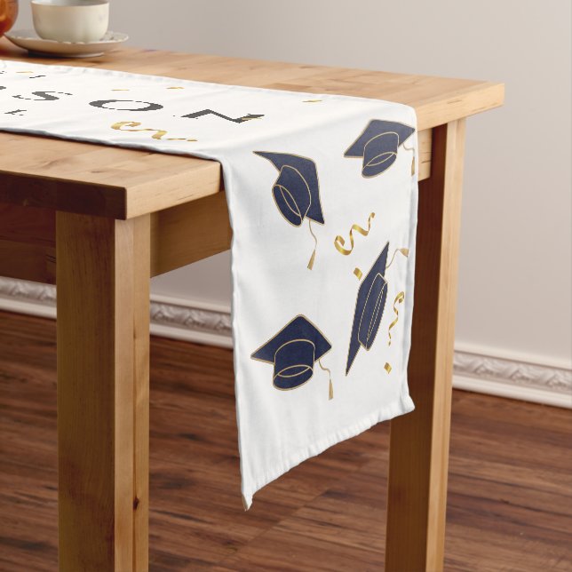 Congratulations Class of 2025 Graduation Party Short Table Runner (In Situ)