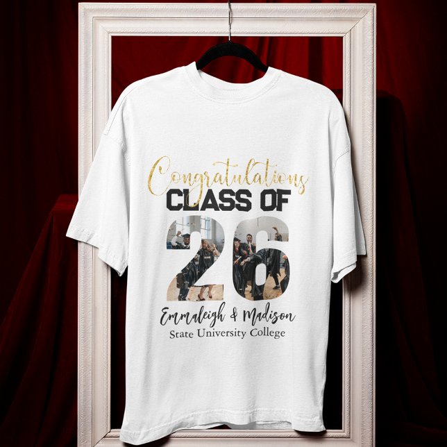 Congratulations Class of 2026 Photo Best Friends Tri-Blend Shirt (Creator Uploaded)