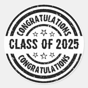 Congratulations Class of 20XX Classic Round Sticker
