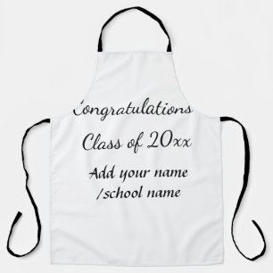 Congratulations class of add year name school col apron