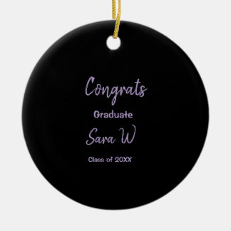 Congratulations class of add year name school col ceramic tree decoration