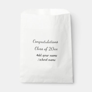 Congratulations class of add year name school col favour bags