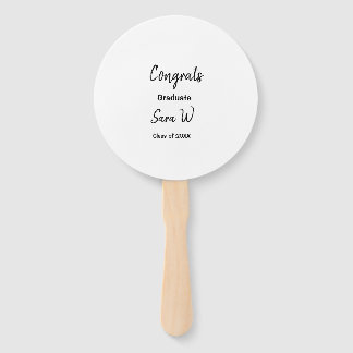 Congratulations class of add year name school col hand fan
