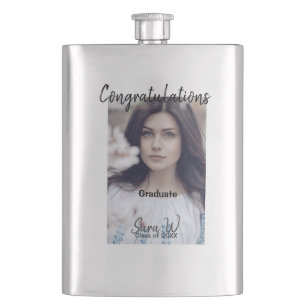 Congratulations class of add year name school col hip flask