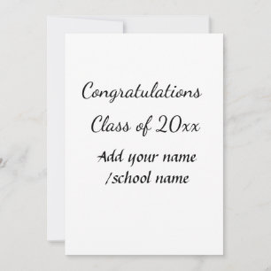 Congratulations class of add year name school col holiday card