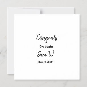 Congratulations class of add year name school col magnetic invitation