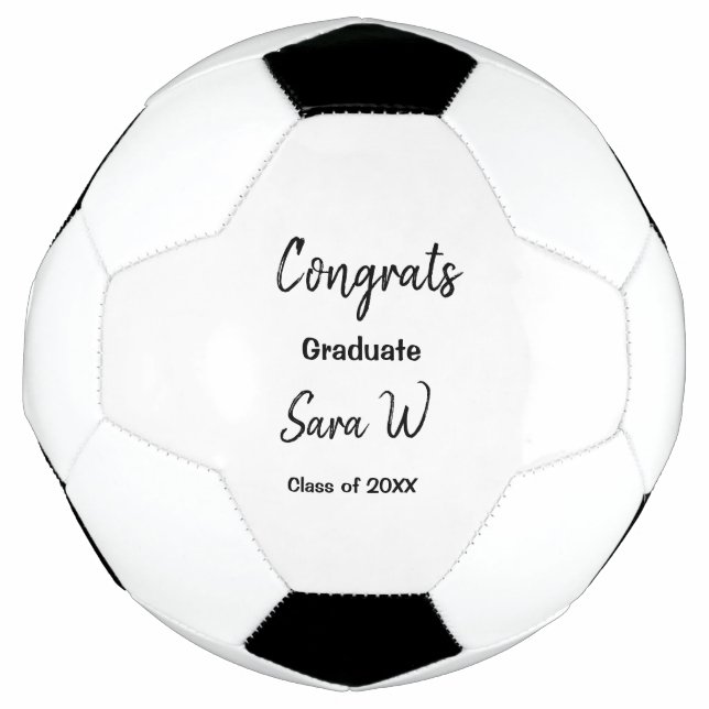 Congratulations class of add year name school col soccer ball (Front)