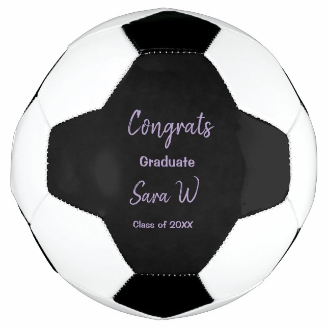 Congratulations class of add year name school col soccer ball (Front)