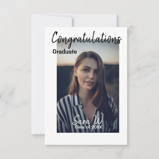 Congratulations class of add year name school col thank you card (Front)