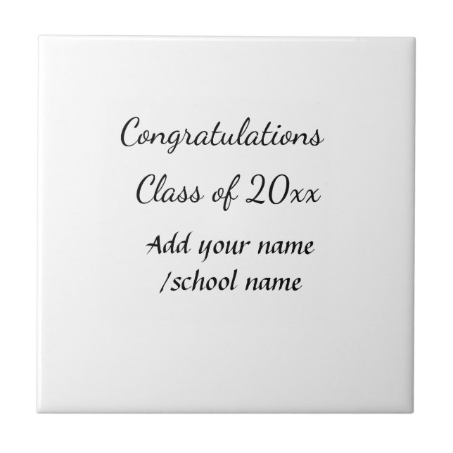 Congratulations class of add year name school col tile (Front)