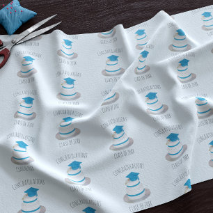 Congratulations Class of Graduation Blue Fabric