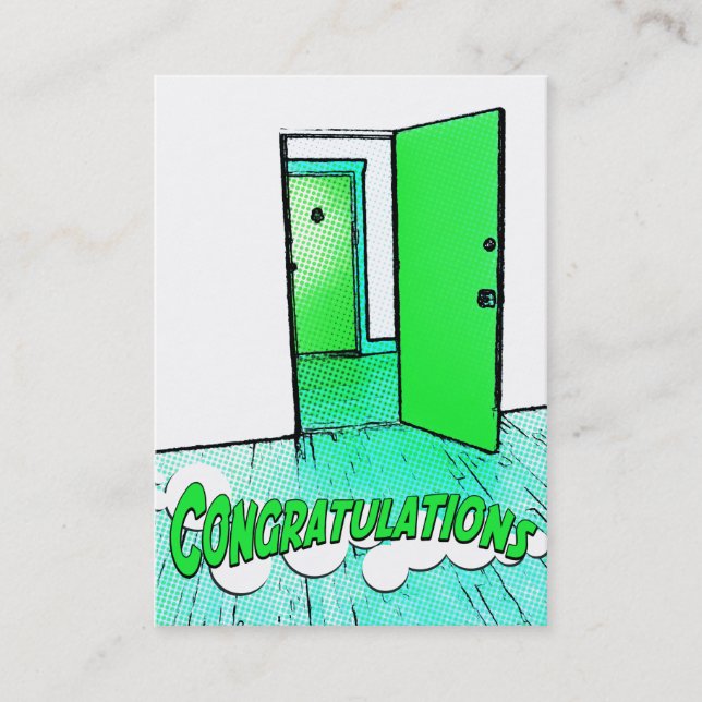 congratulations comic condo referral card (Front)