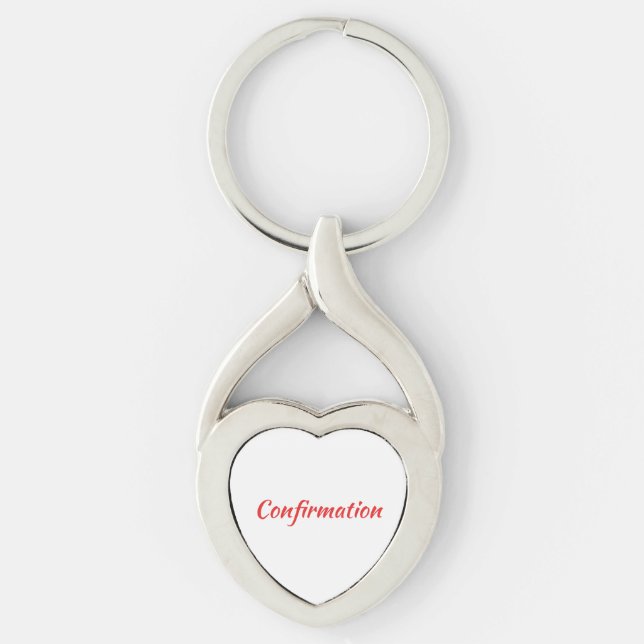Congratulations Confirmation Dove with Gold and Re Key Ring (Front)