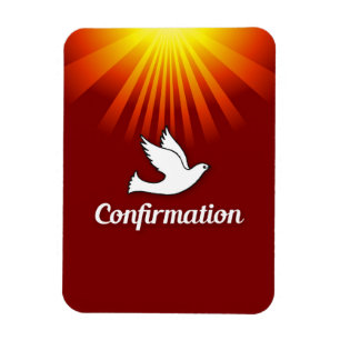 Congratulations Confirmation Dove with Gold/Red Magnet