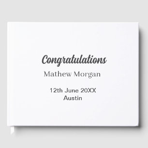 Congratulations congrats graduation name year clas guest book