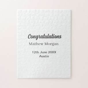 Congratulations congrats graduation name year clas jigsaw puzzle