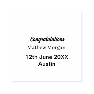 Congratulations congrats graduation name year clas self-inking stamp