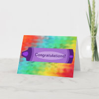 Congratulations Crayon Greeting Card