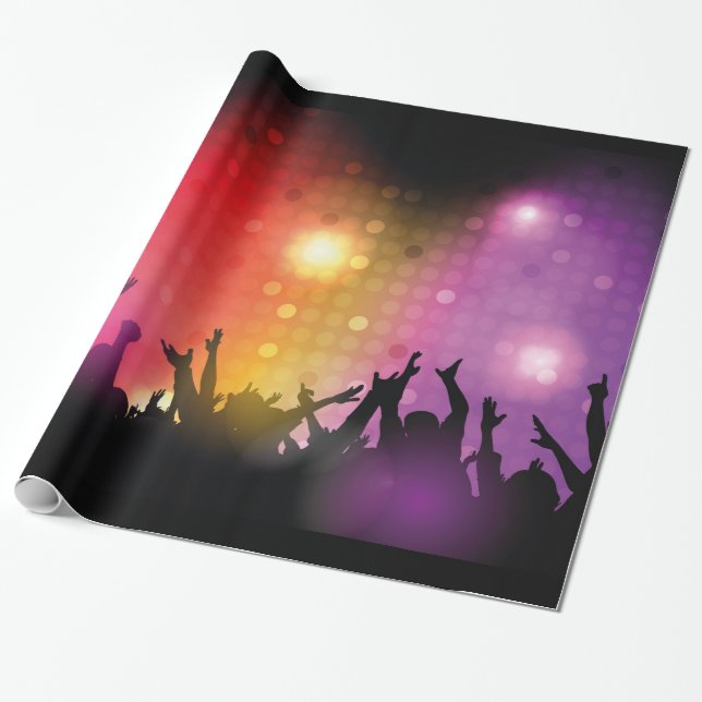 Congratulations Crowd Theme Wrapping Paper (Unrolled)