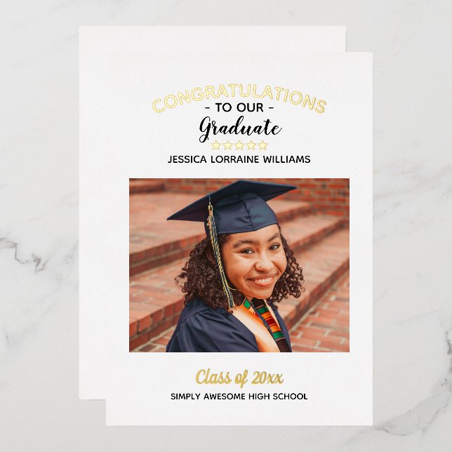 Congratulations Custom Photo Graduate Graduation (Front/Back)