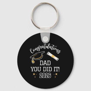 Congratulations Dad You Did It, Dad Graduation 202 Key Ring