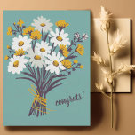 CONGRATULATIONS Daisy Bouquet Floral Cute Custom Postcard<br><div class="desc">Customise this card with your own text on the front and back! Check my shop for more or let me know if you'd like something custom!</div>