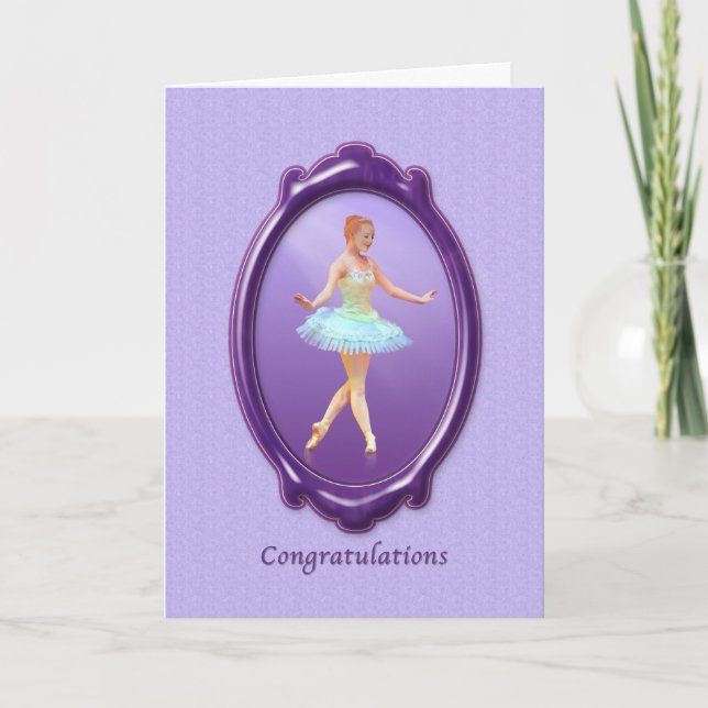 Congratulations, Dance Recital, Ballet Card (Front)