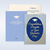 Congratulations Daughter Blue Graduation Day