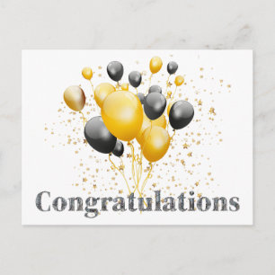 Congratulations Decorative Disco Ball Postcard