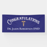 Congratulations Dentist Dental Modern Blue Banner