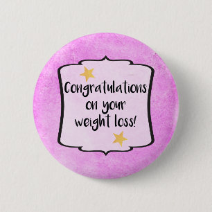 Congratulations Diet Slimming Group Motivation 6 Cm Round Badge