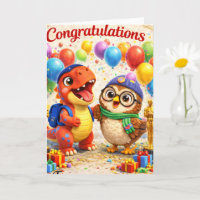 Congratulations, dinosaur and our success celebrat