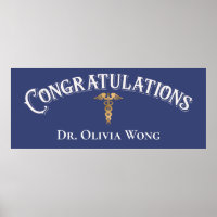 Congratulations Doctor Physician Caduceus Gold
