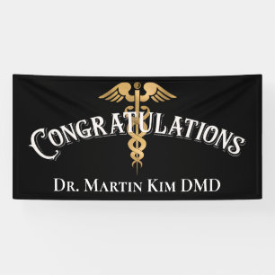 Congratulations Elegant Dentist Medical Graduation Banner