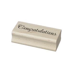 Congratulations Elegant Script Rubber Stamp