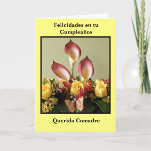 Congratulations en tu cumpleaños dearest comadre card