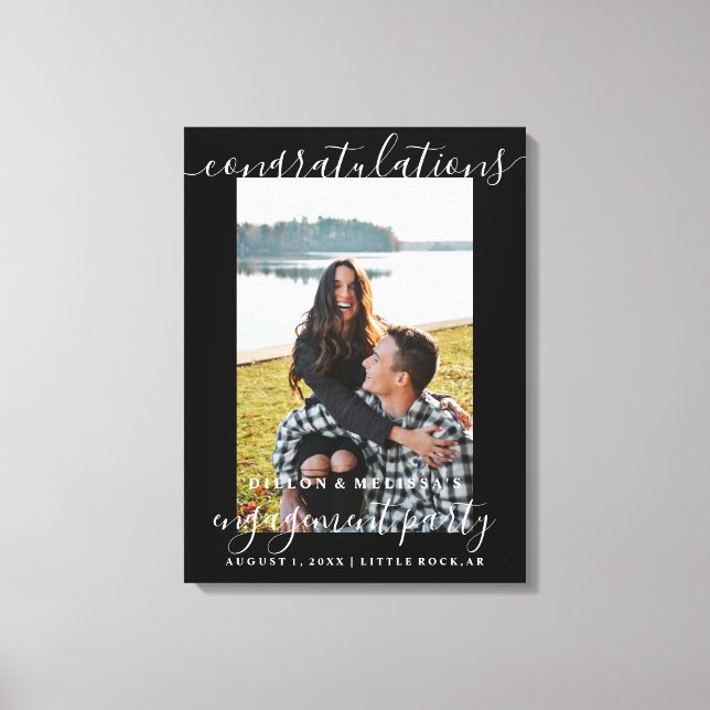 Congratulations Engagement Photo Couple's Sign (Front)