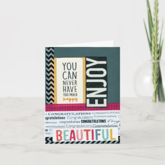 Congratulations Enjoy folded 4 x 5.6 Card