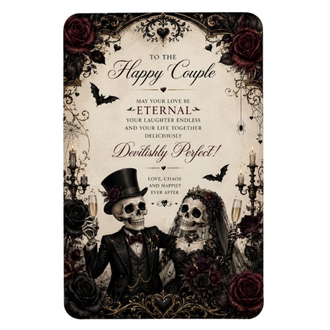 Congratulations Eternal Gothic couple  wedding Magnet (Vertical)